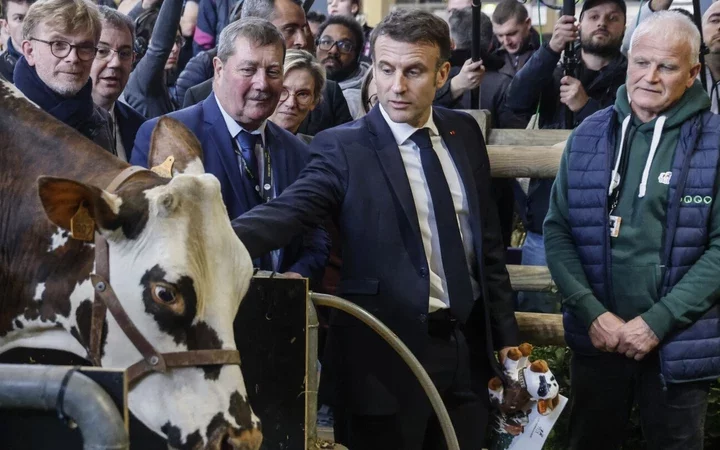 French Farmers Give Macron a Rowdy Reception Over Agriculture Support
