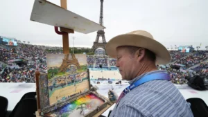 Brushstrokes in the Sand: The Olympic Beach Volleyball Artist of 2024