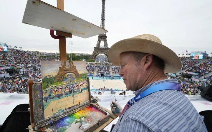 Brushstrokes in the Sand: The Olympic Beach Volleyball Artist of 2024