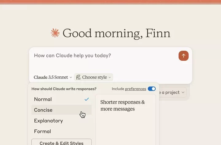 Claude AI Gets Personal: Anthropic Unveils Customizable Chat Styles